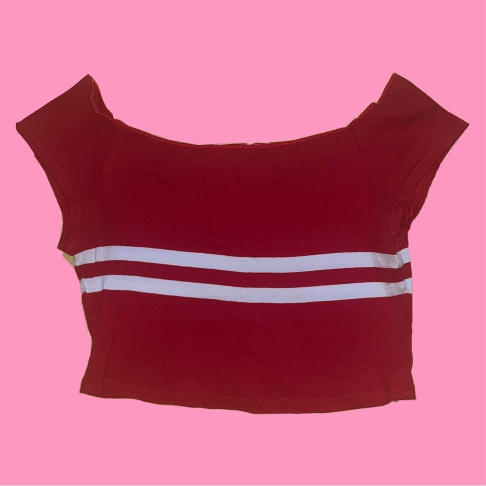 brandy melville red crop top
